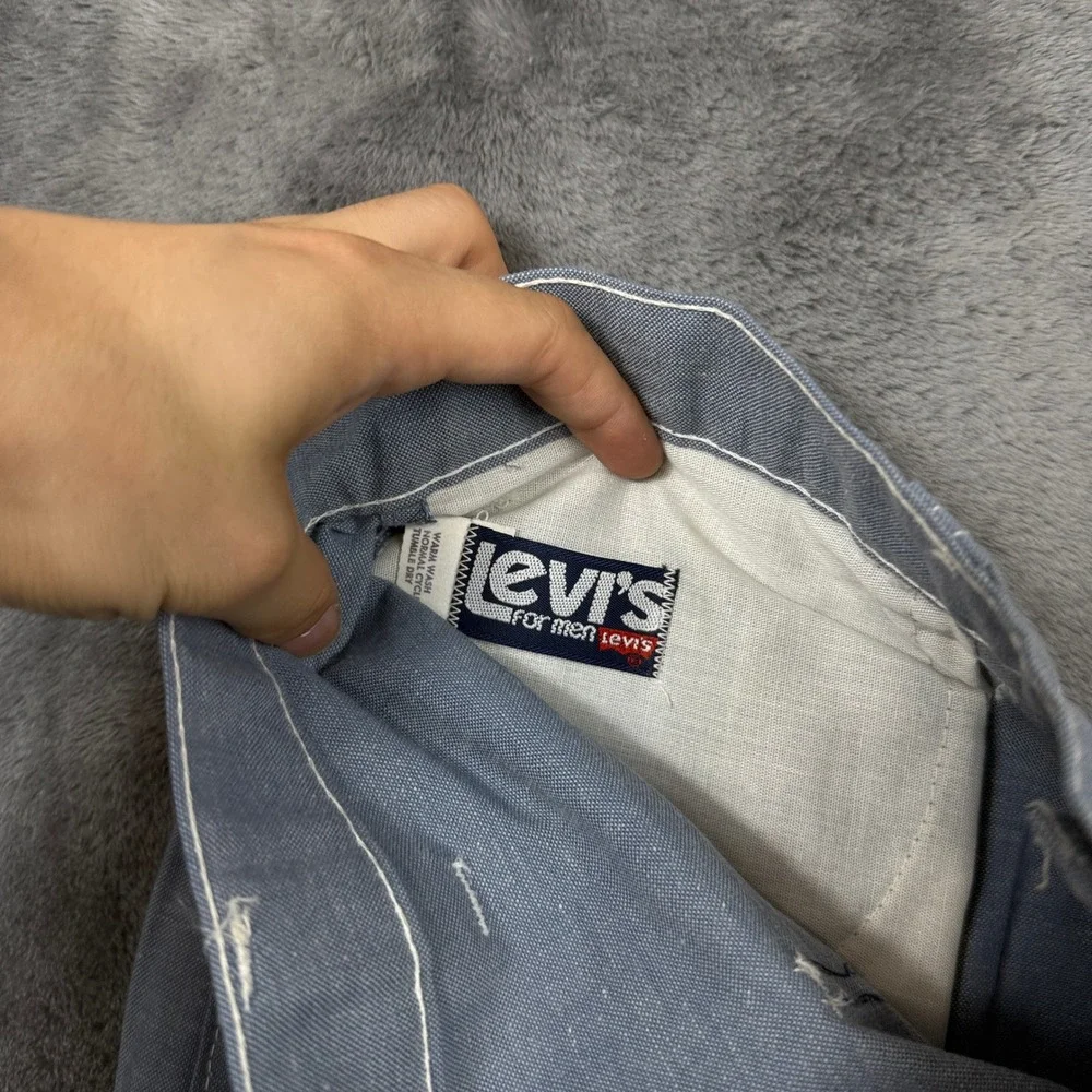 Levi's Trousers Mens 38 Blue New Vintage Deadstock Contrast Stitch Straight Leg